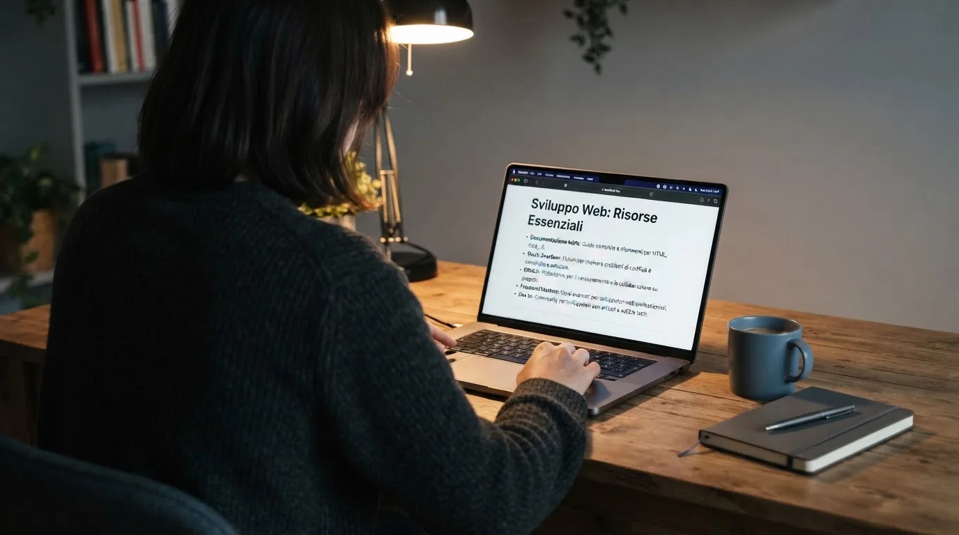 Persona davanti a un portatile che legge una pagina informativa sul gioco online in Italia — casino no adm